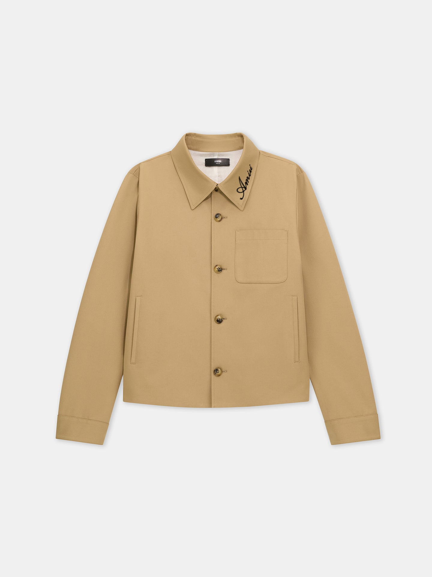 SCRIPT COLLAR SHIRT JACKET - Earth