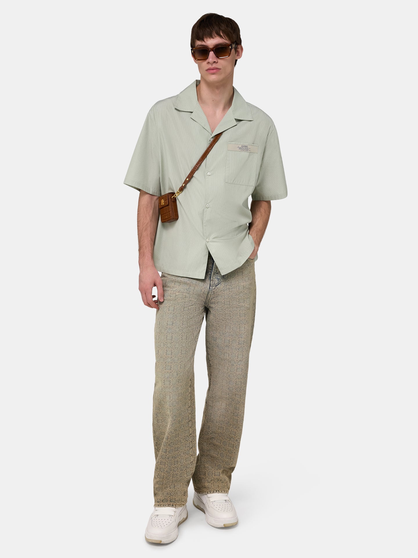 AMIRI SPIRIT BOX CAMP SHIRT - Green
