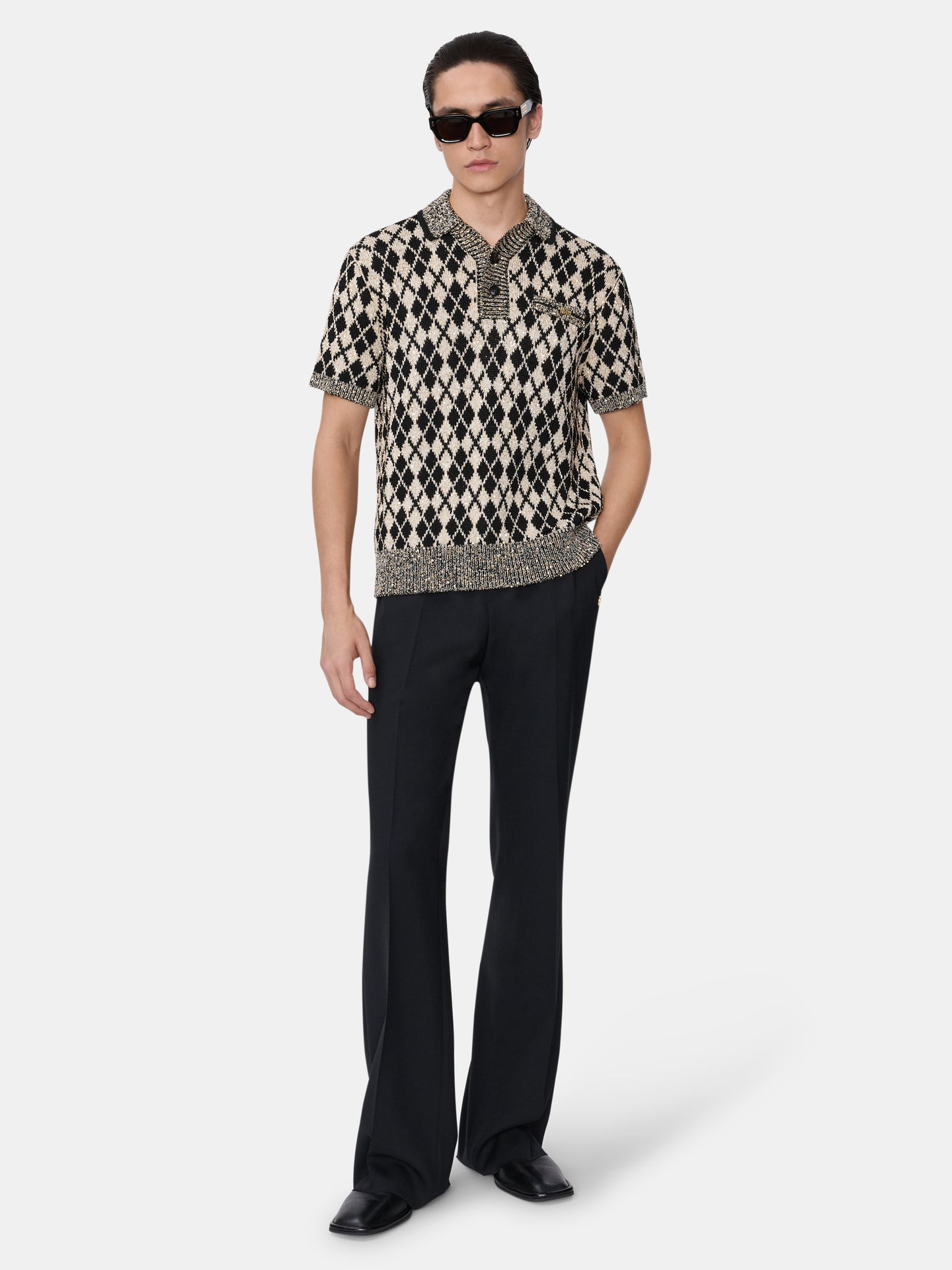ARGYLE POLO - Black