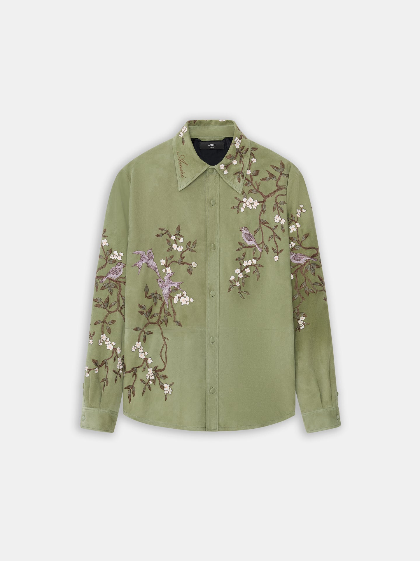 SUEDE SPARROW LONG SLEEVE SHIRT - Green Tea