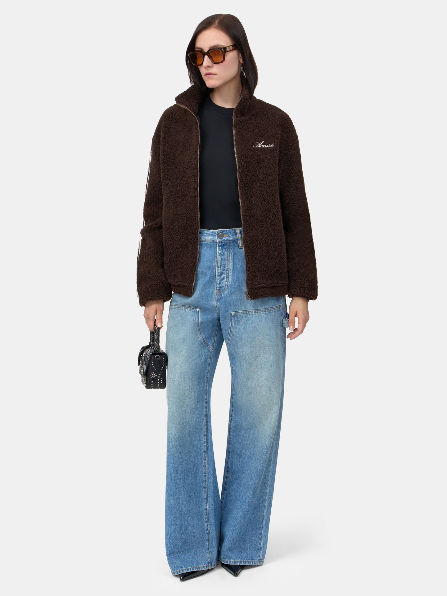 WOMEN - WOMEN'S BONES FLEECE JACKET - DARK BROWN
