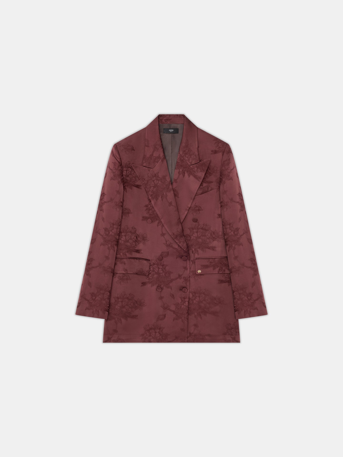 WOMEN - WOMEN'S FLORAL DOUBLE-BREASTED BLAZER - Tobacco