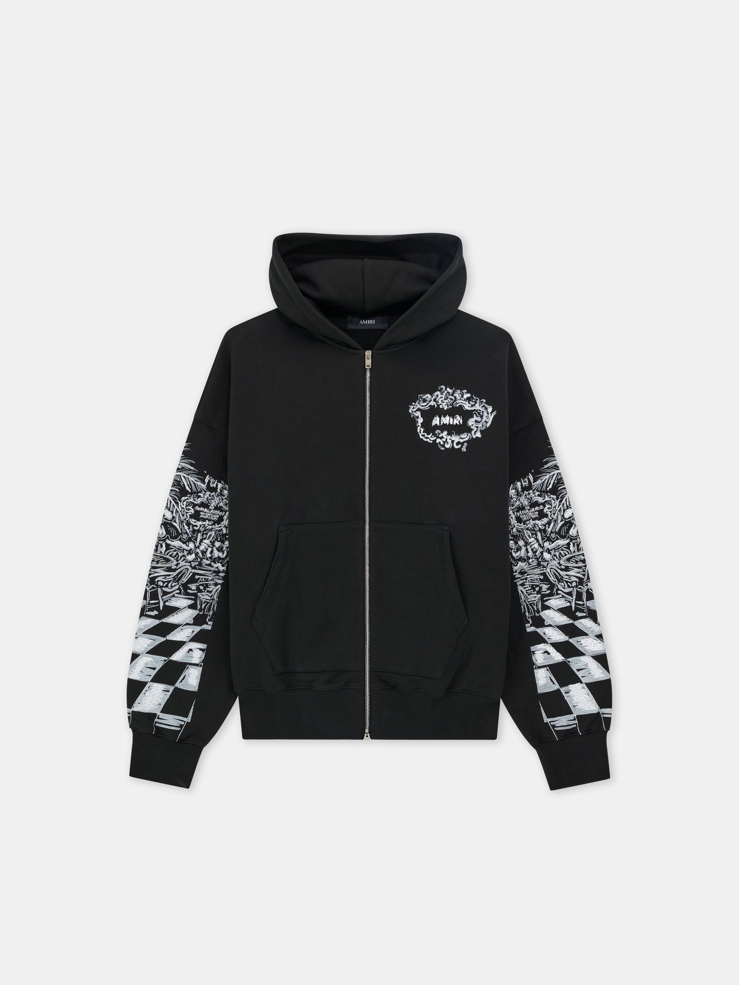 CHATEAU SKETCH ZIP HOODIE - Black