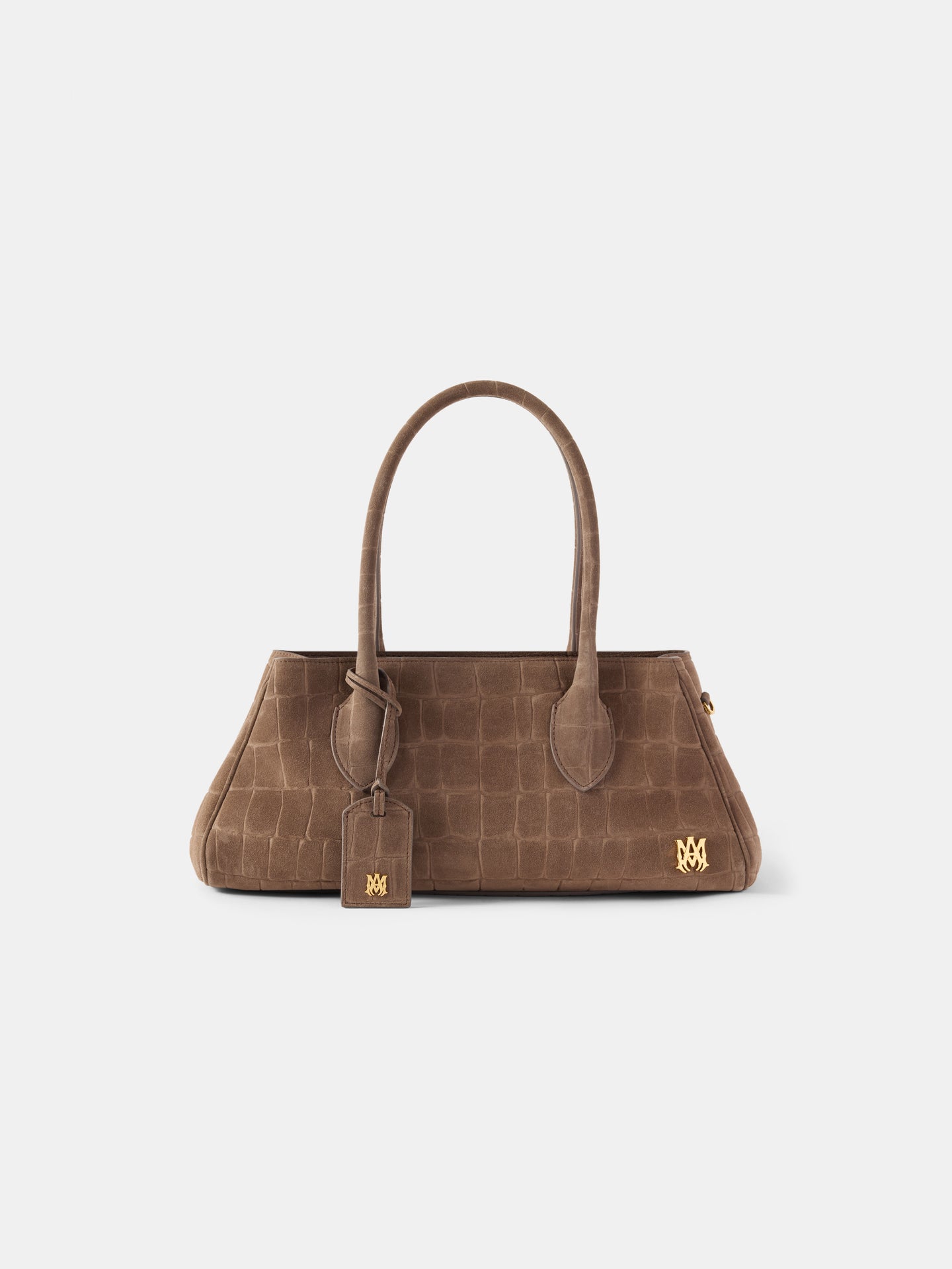 WOMEN - WOMEN'S SUEDE CROC HONEY 40 SHOULDER - Dark Brown
