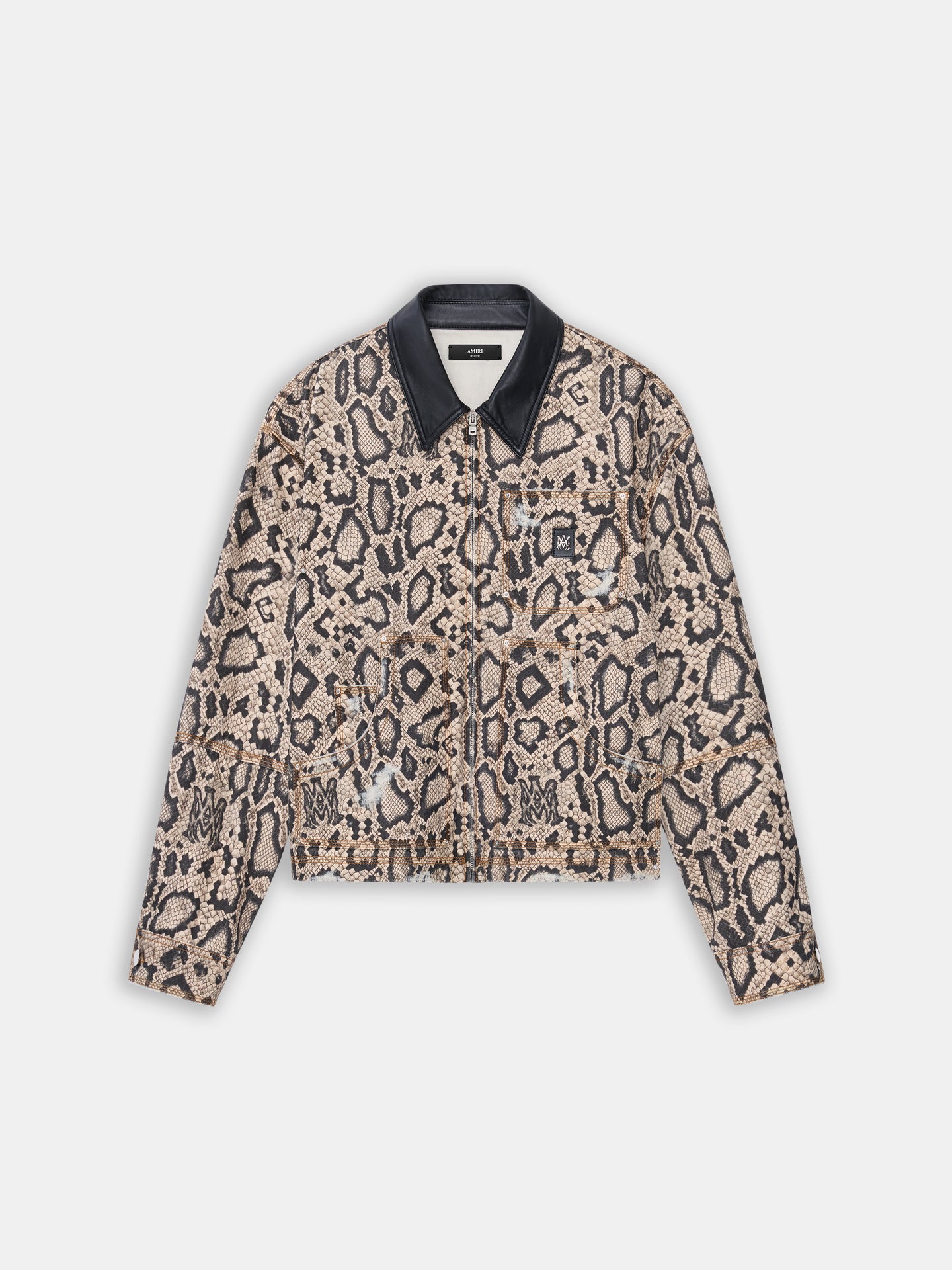 SNAKE DENIM WORK JACKET - Sand