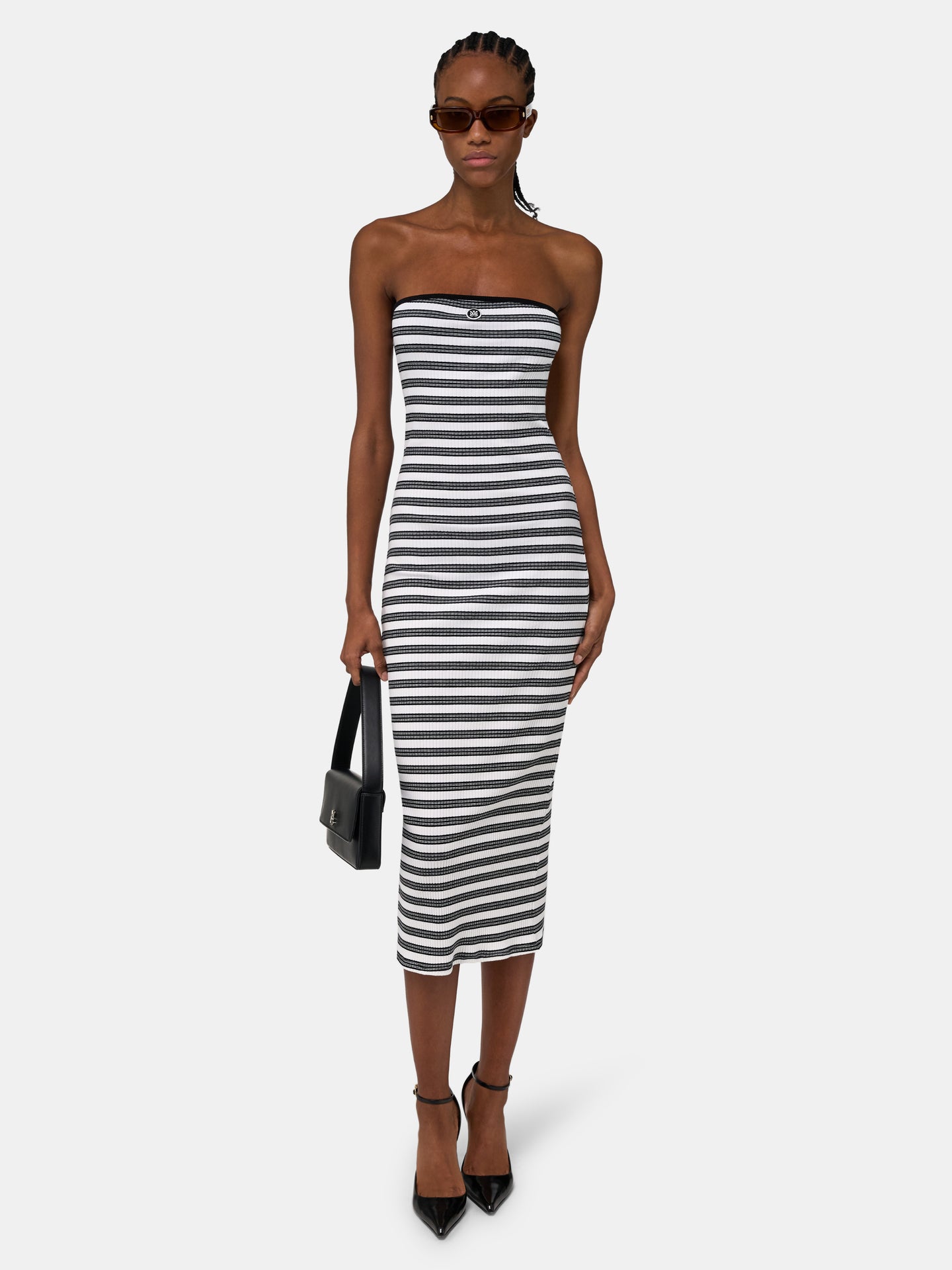 WOMEN - WOMEN'S MA STRIPED MAXI DRESS - White