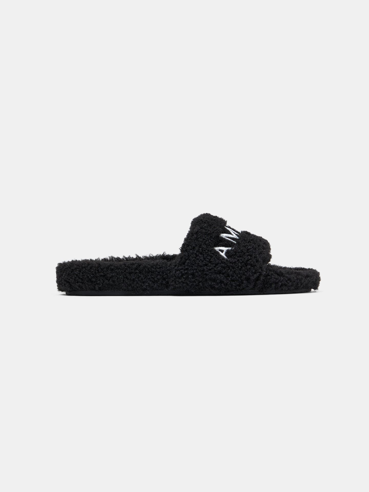 WOMEN - WOMEN'S AMIRI SHEARLING SLIDE - Black