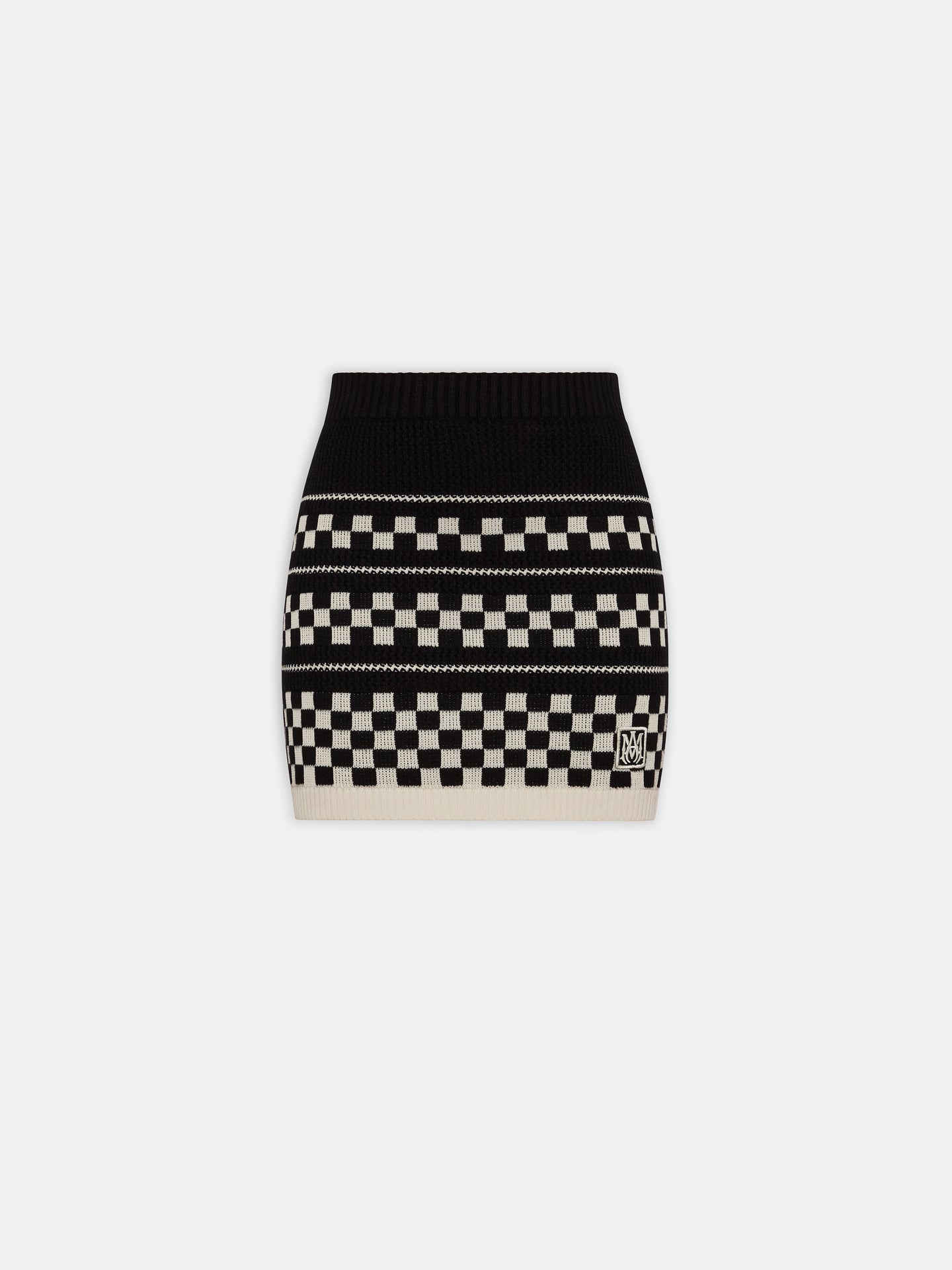 WOMEN - WOMEN'S CHECKERED MESH SKIRT - Black