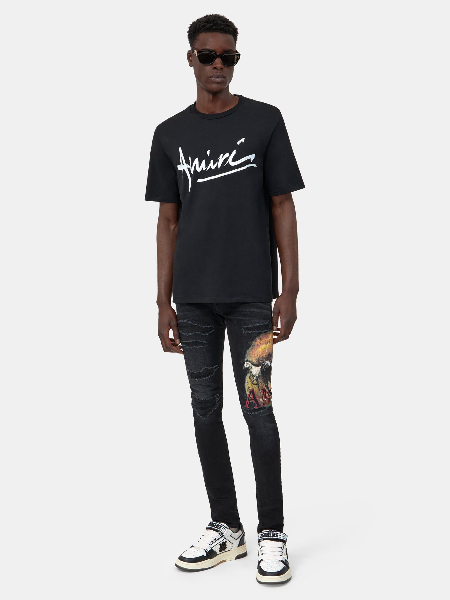 AMIRI SCRIPT TEE - BLACK