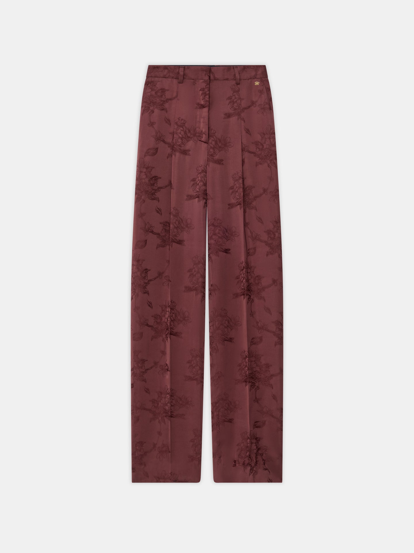 WOMEN - WOMEN'S FLORAL DOUBLE PLEATED PANT - Tobacco