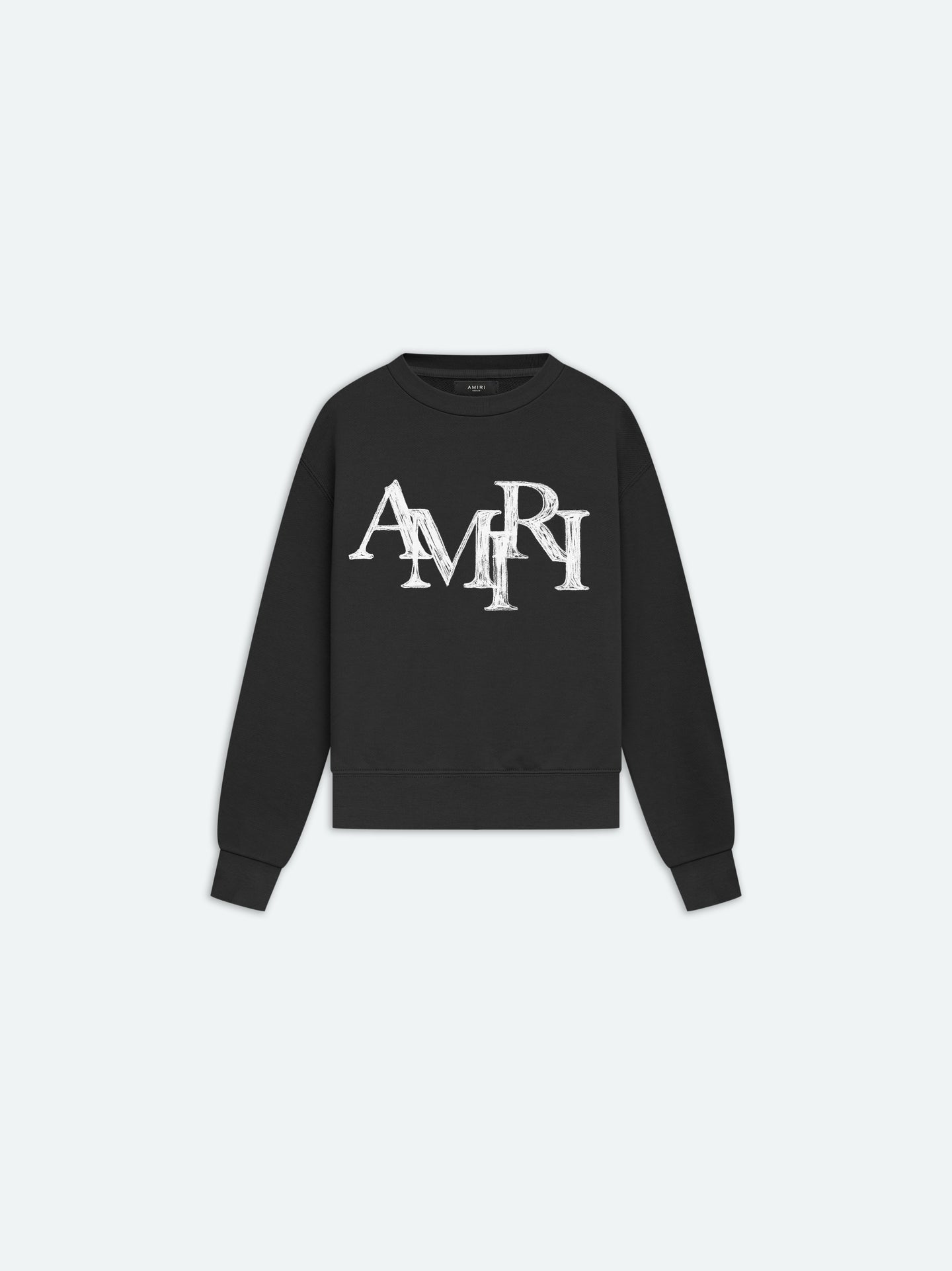 KIDS - AMIRI STAGGERED SCRIBBLE CREWNECK - Black