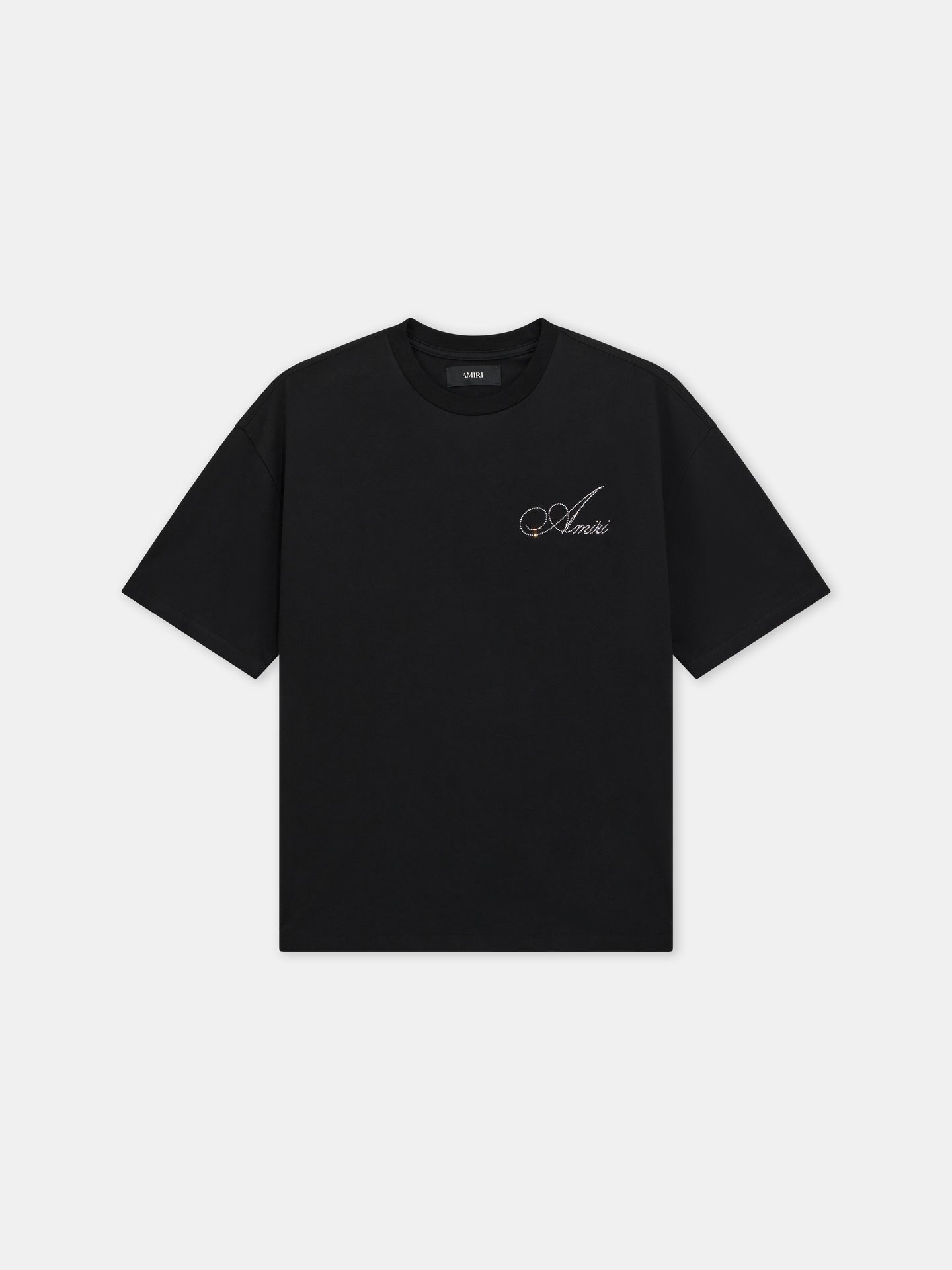 CRYSTAL AMIRI SCRIPT OVERSIZED TEE - Black
