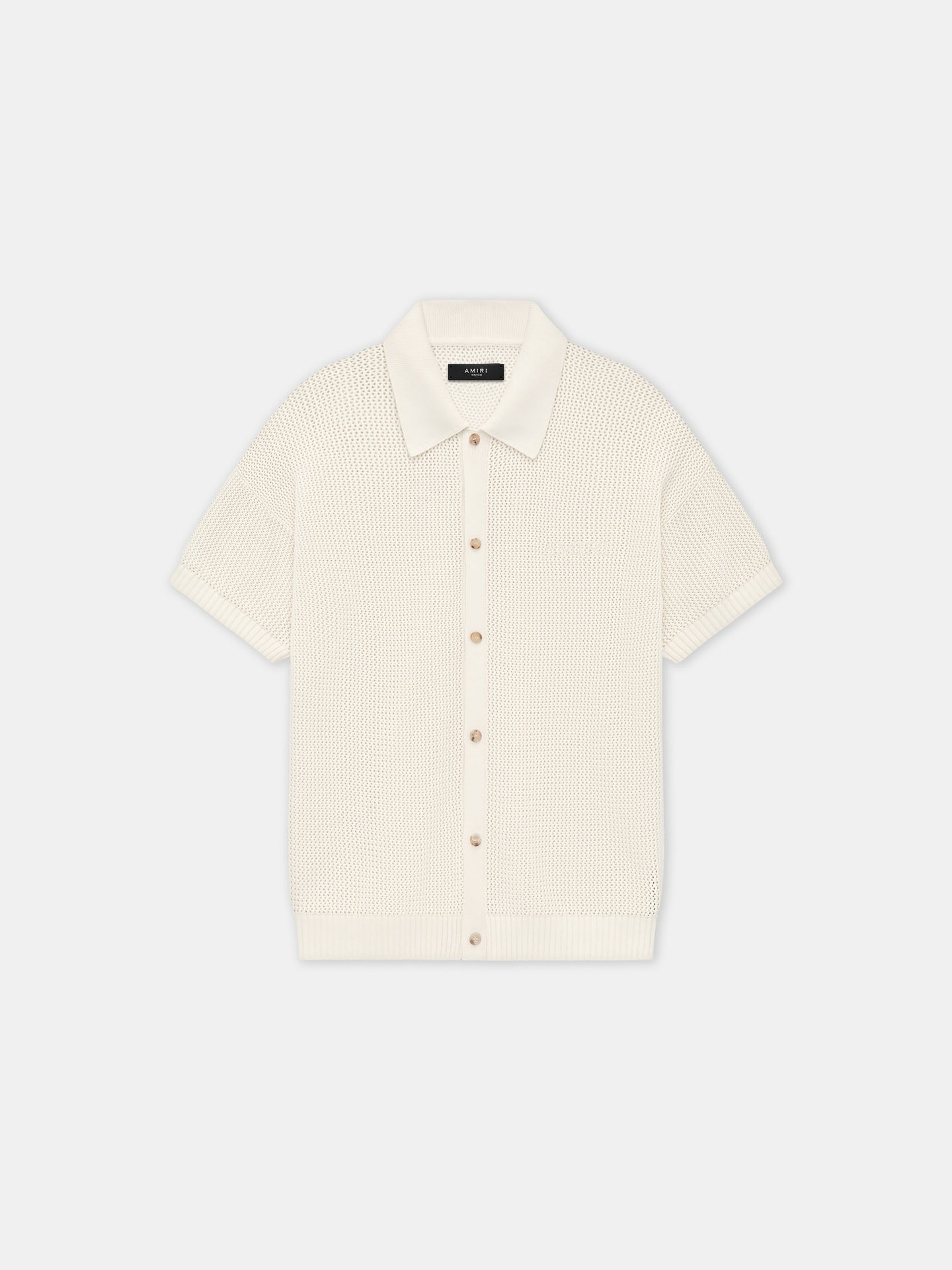 AMIRI CROCHET MESH SHIRT - Ivory