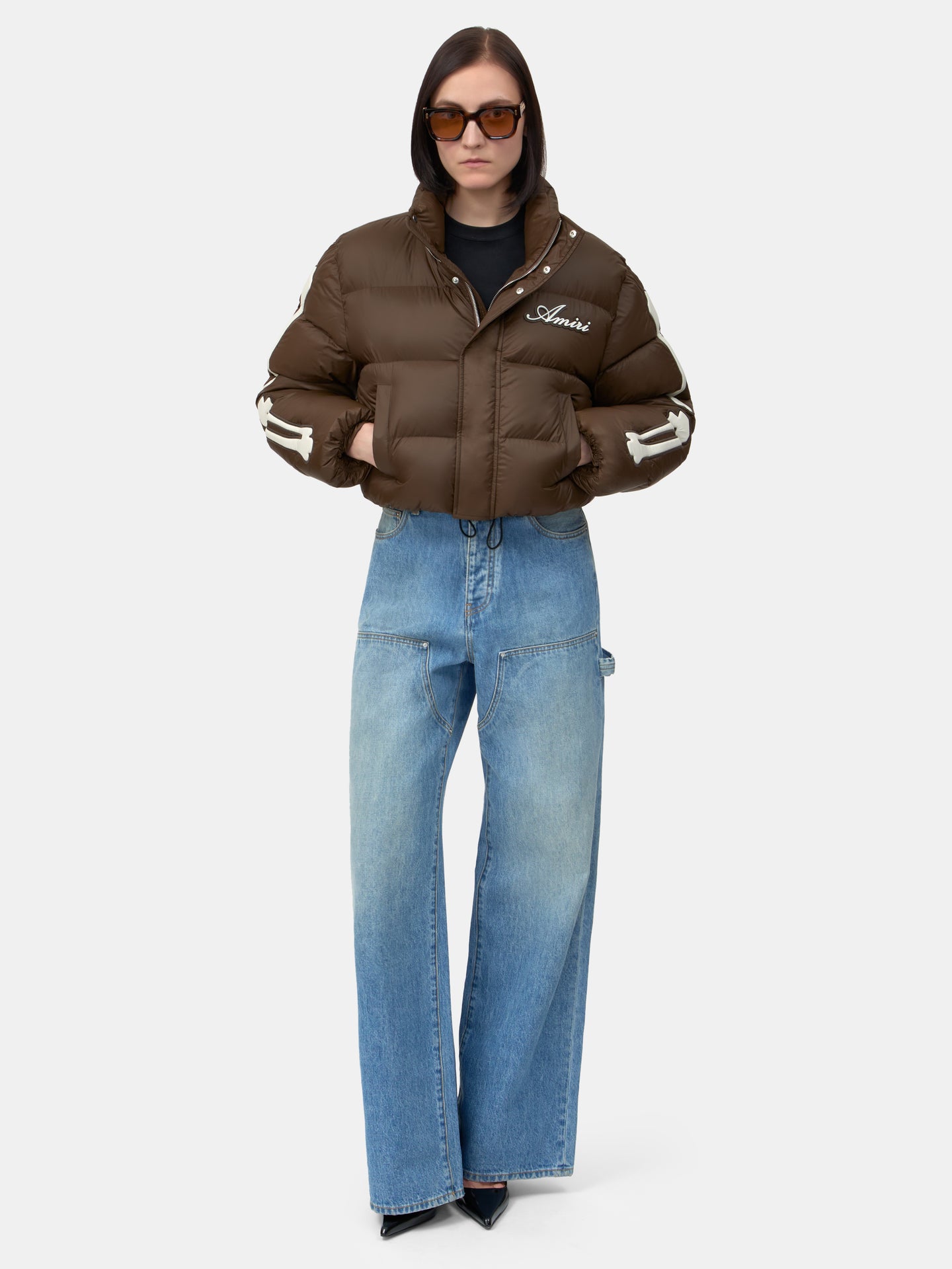 WOMEN - WOMEN'S BONES CROPPED DOWN JACKET - Dark Brown