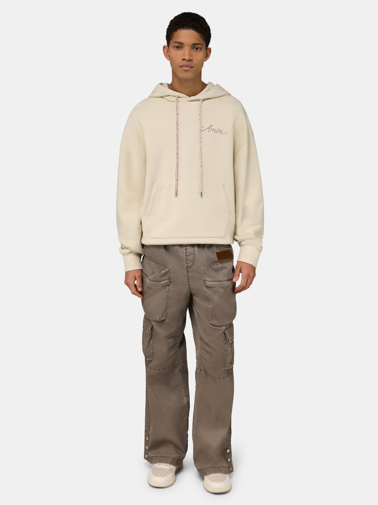 MA QUAD CHECKERBOARD HOODIE - Alabaster