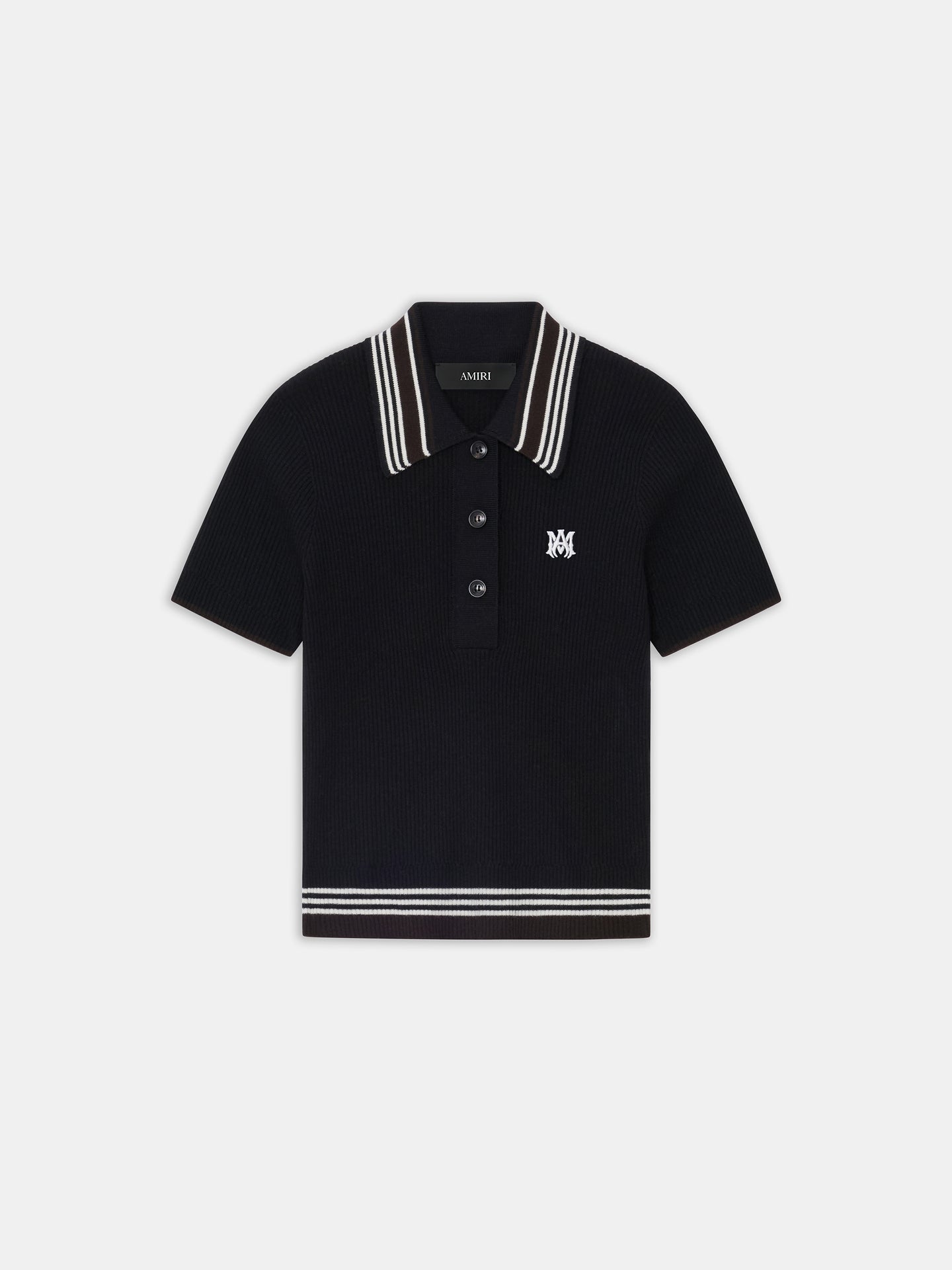 WOMEN - WOMEN'S MA STRIPE POLO - Black