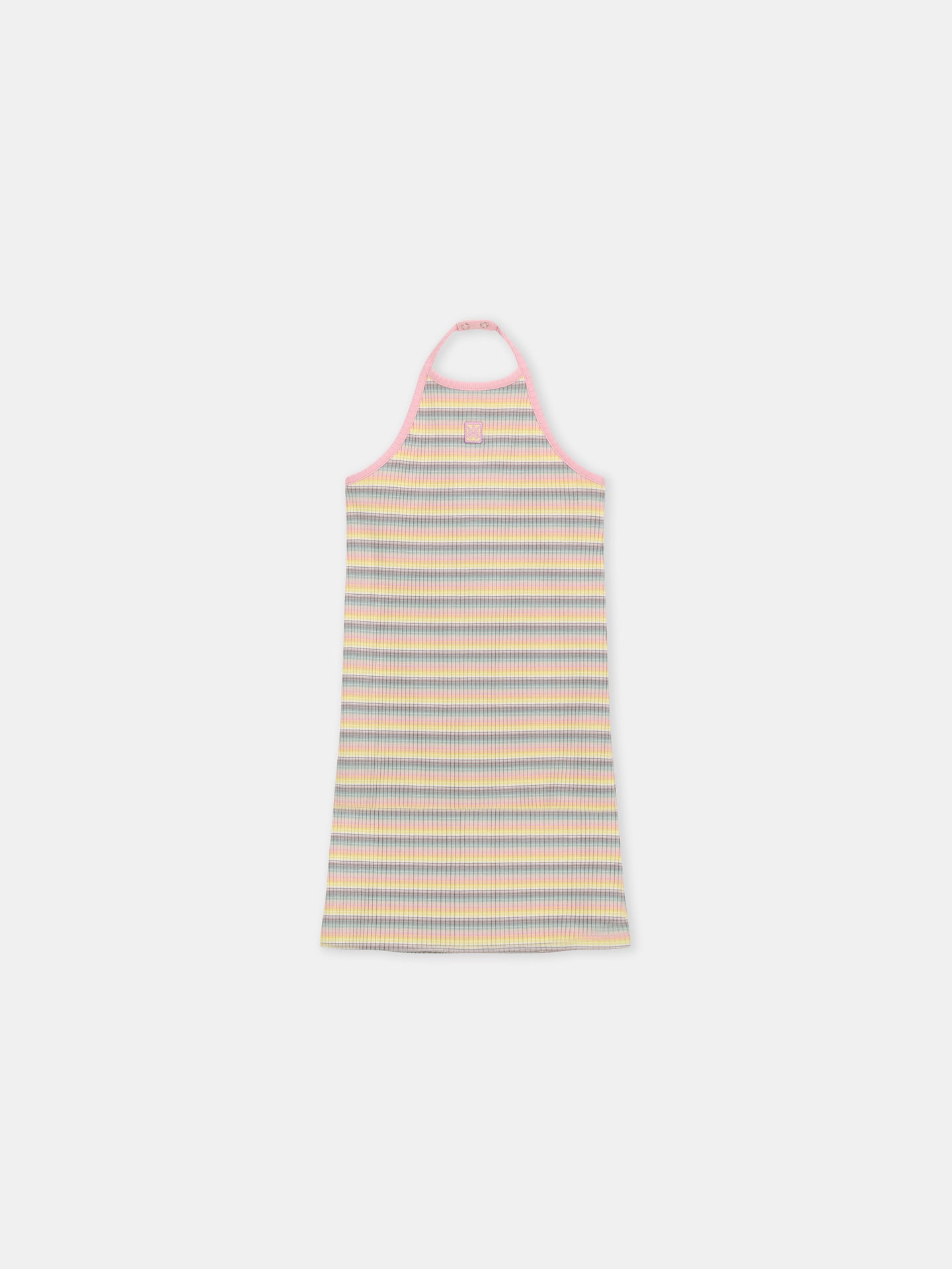 KIDS - KIDS' MA STRIPE HALTER DRESS - Multi