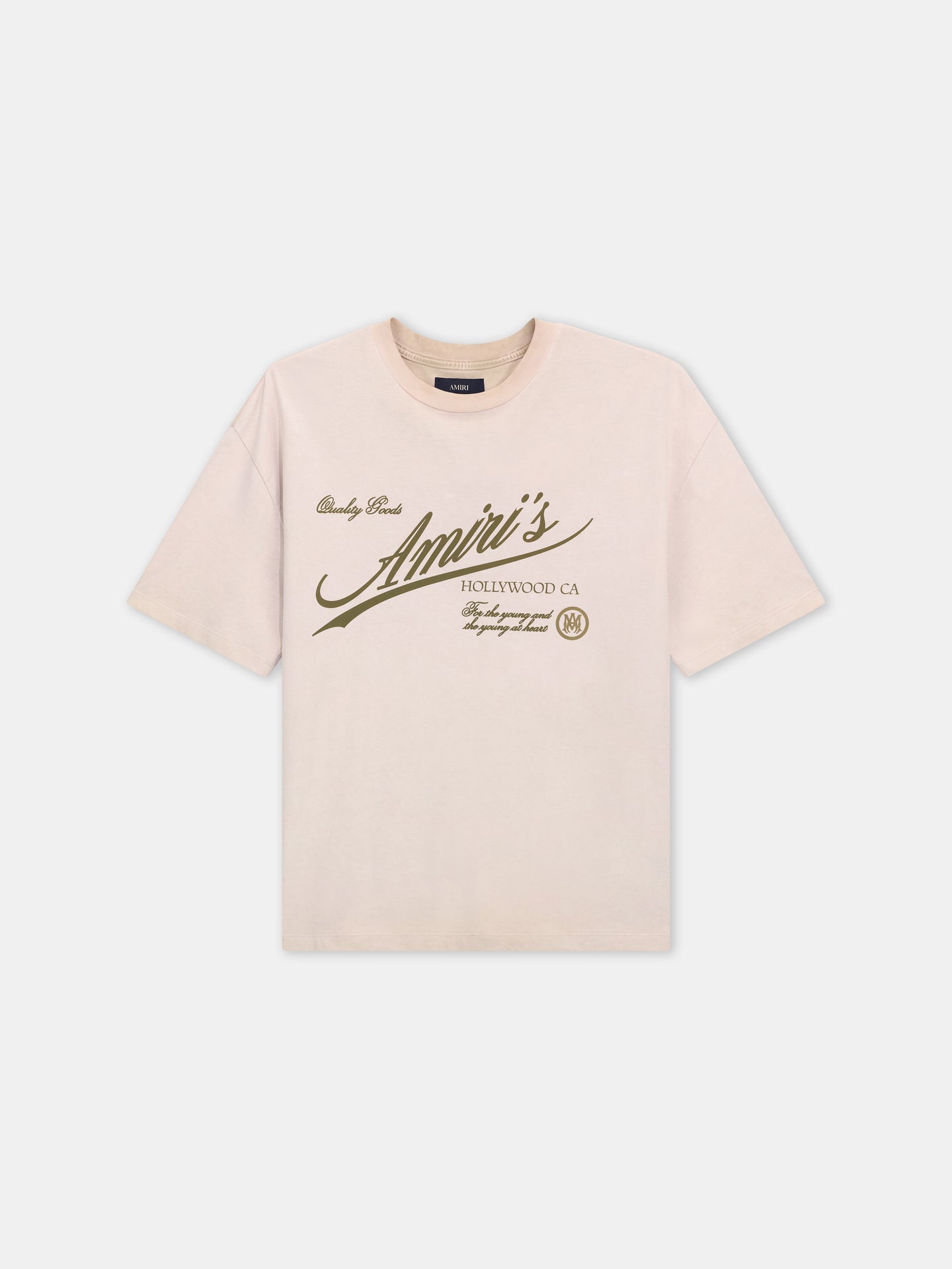 AMIRI QUALITY GOODS OVERSIZED TEE - Alabaster