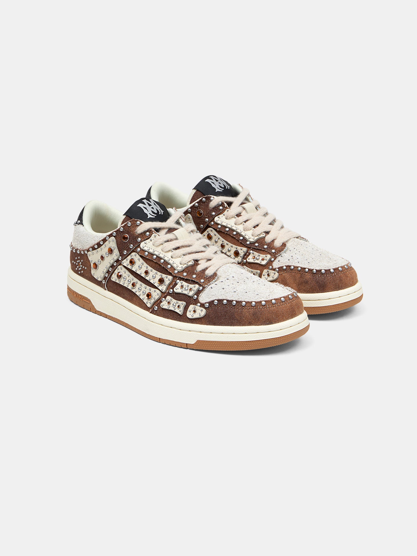 STUD SKEL TOP LOW - Dark Brown