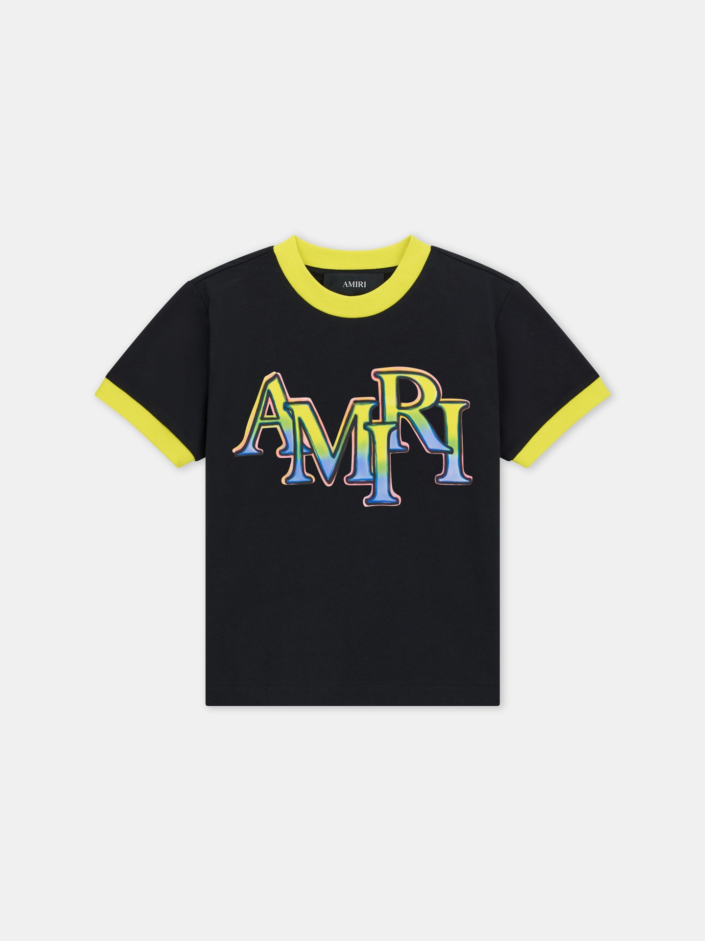KIDS - KIDS' AMIRI STAGGERED RINGER TEE - Black