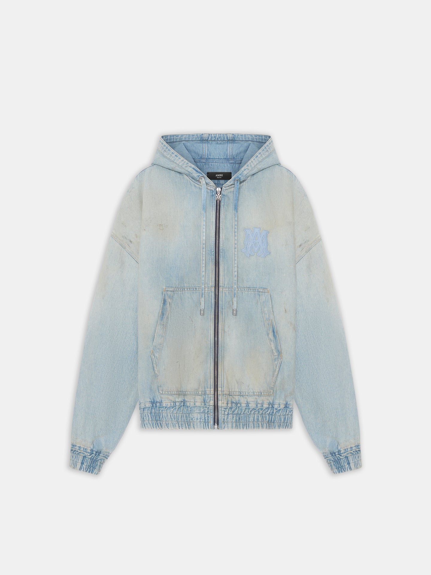 MA DENIM ZIP HOODIE - Perfect Antique Indigo