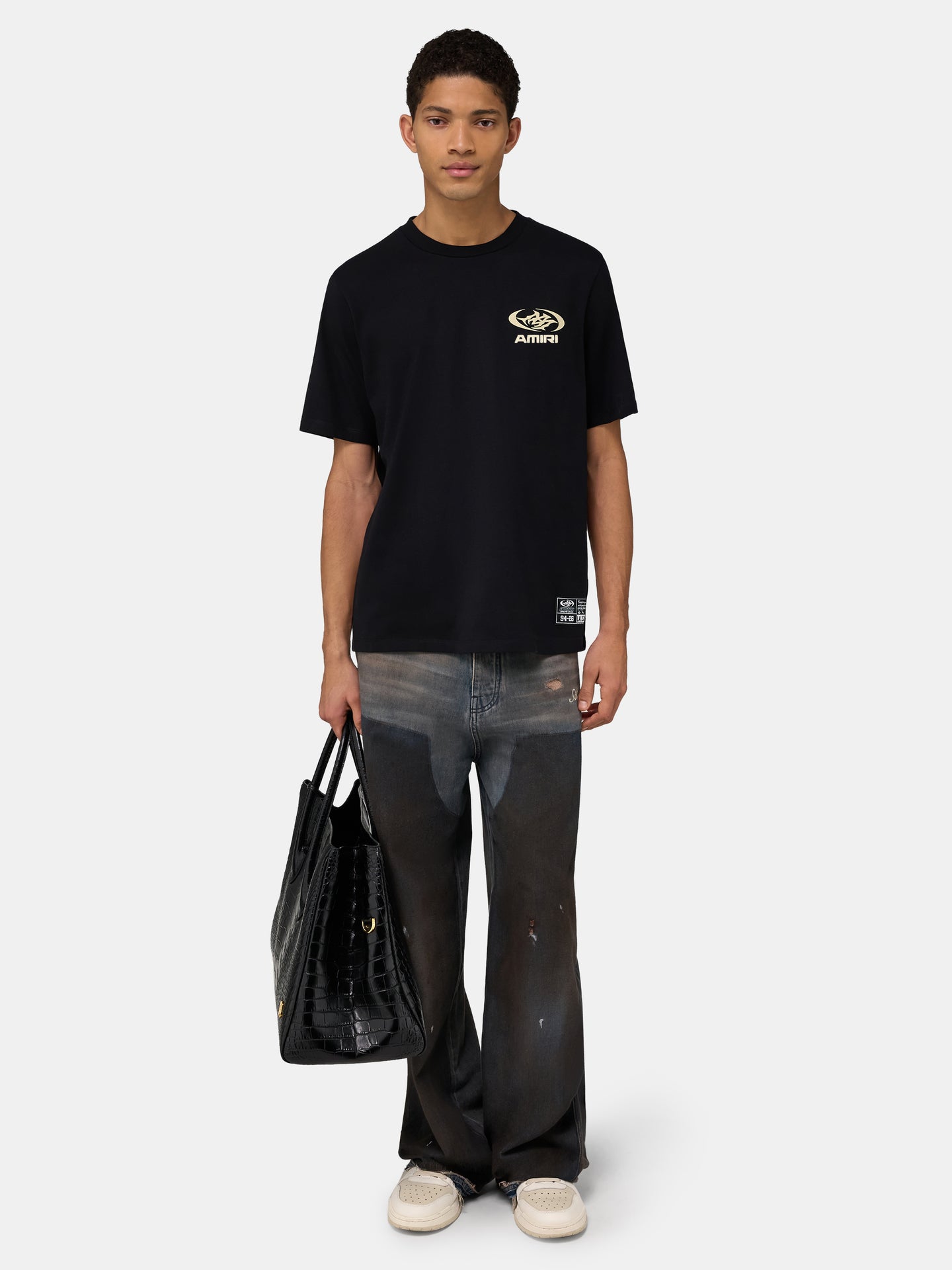 SPORTY LIGHTWEIGHT JERSEY TEE - Black