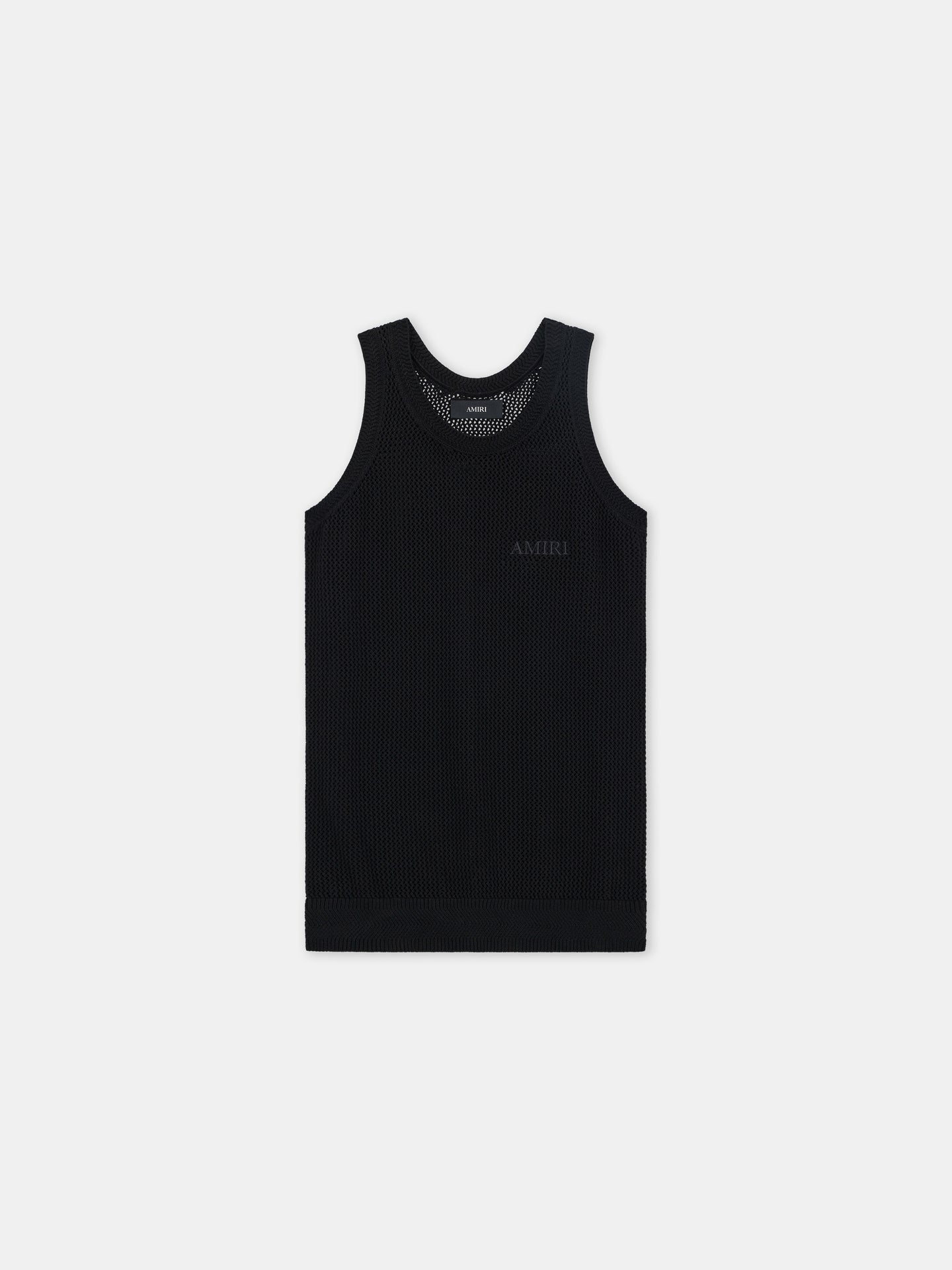 AMIRI KNIT MESH TANK - Black