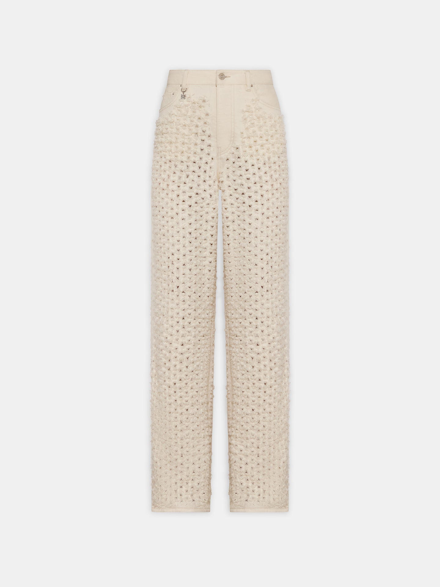 WOMEN - WOMEN'S BOUCLE DENIM STRAIGHT JEAN - Ecru