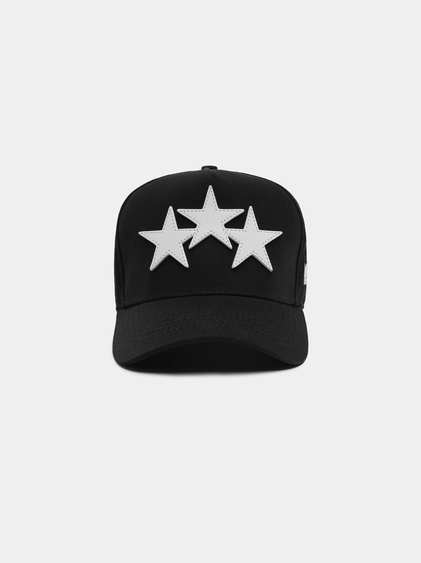 THREE STAR STAGGERED AMIRI FULL CANVAS HAT - Black White