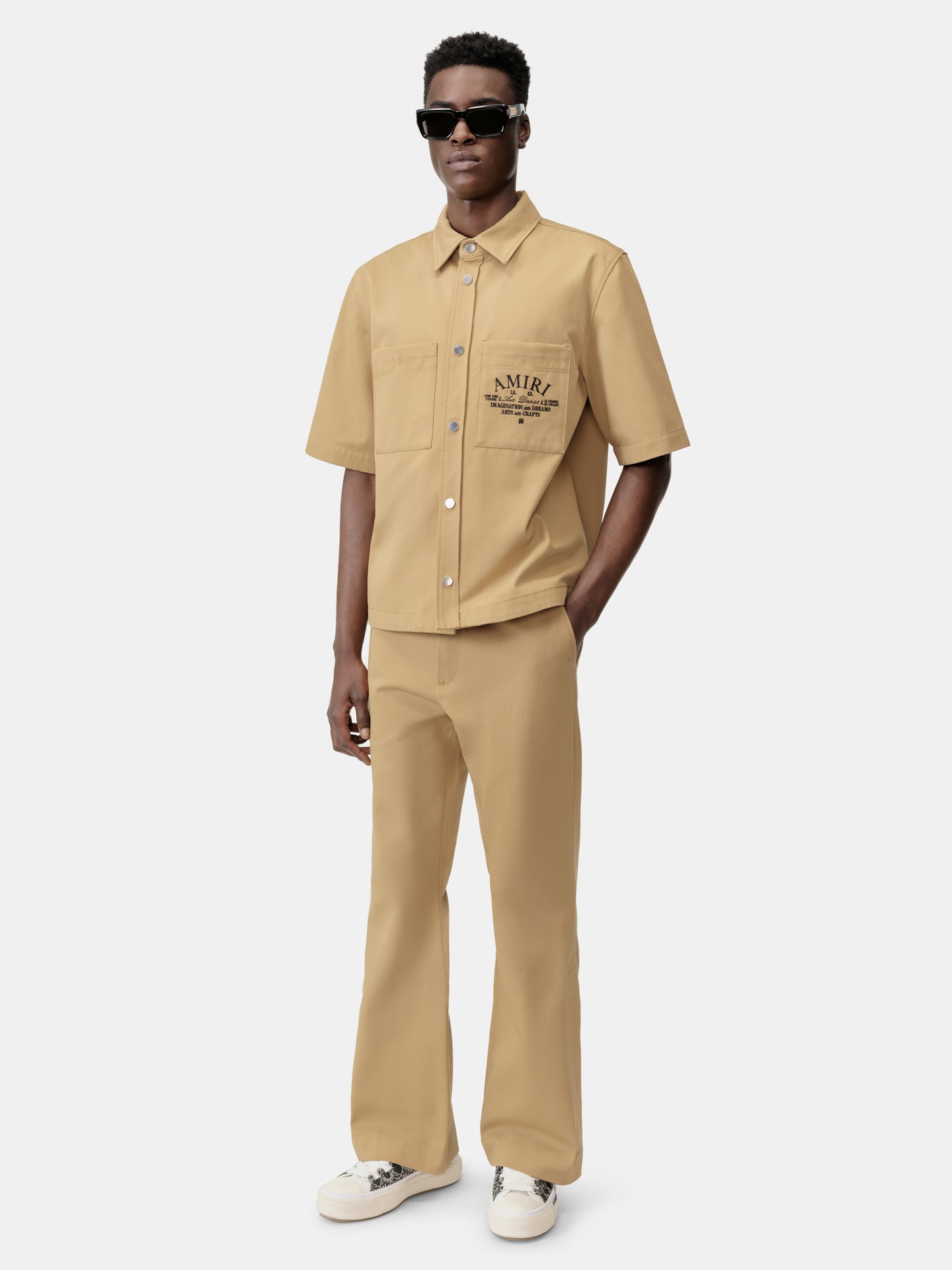 AMIRI ARTS DISTRICT CAMP SHIRT - SEPIA TINT