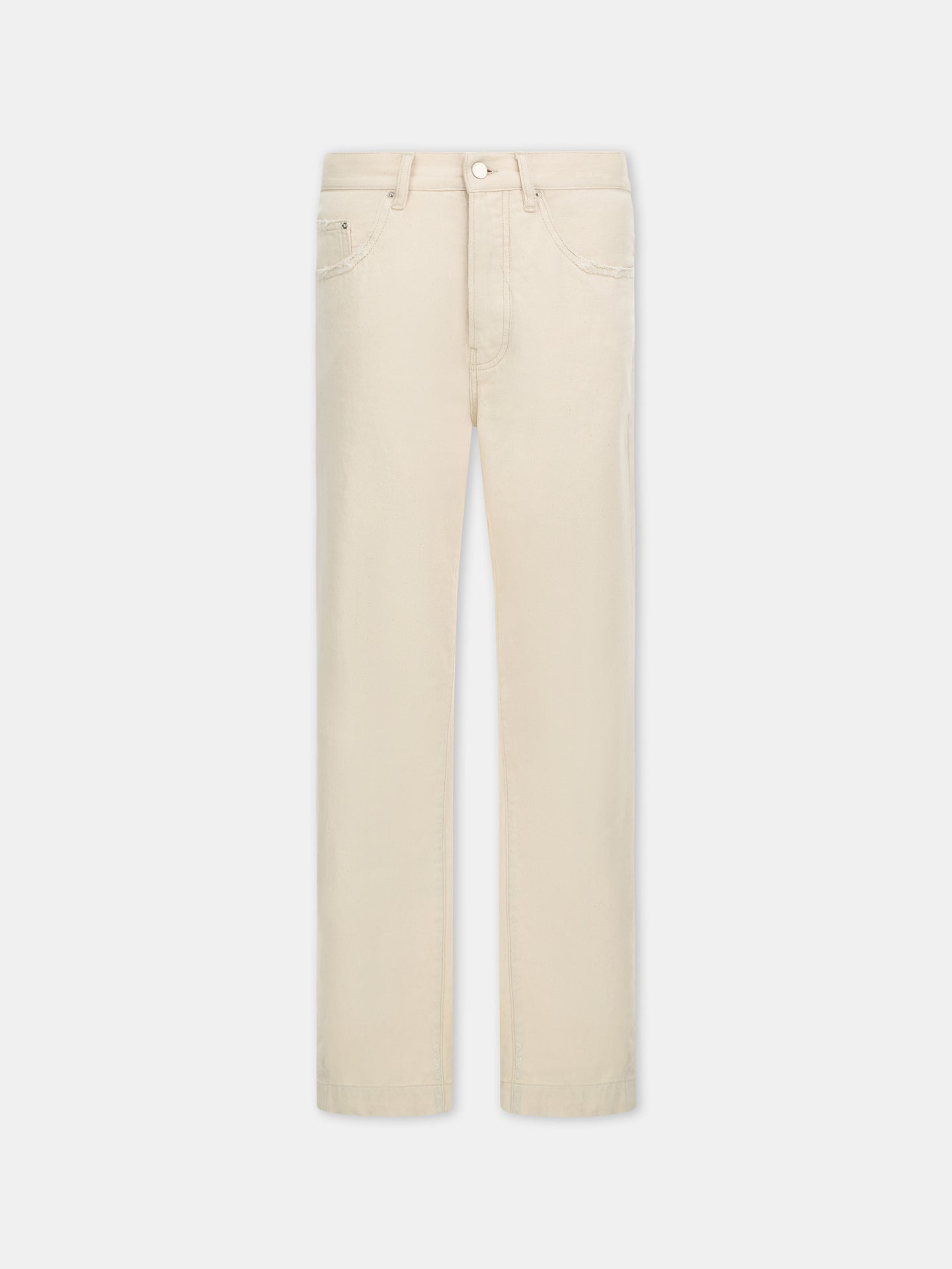STRAIGHT FLARE JEAN - Ecru