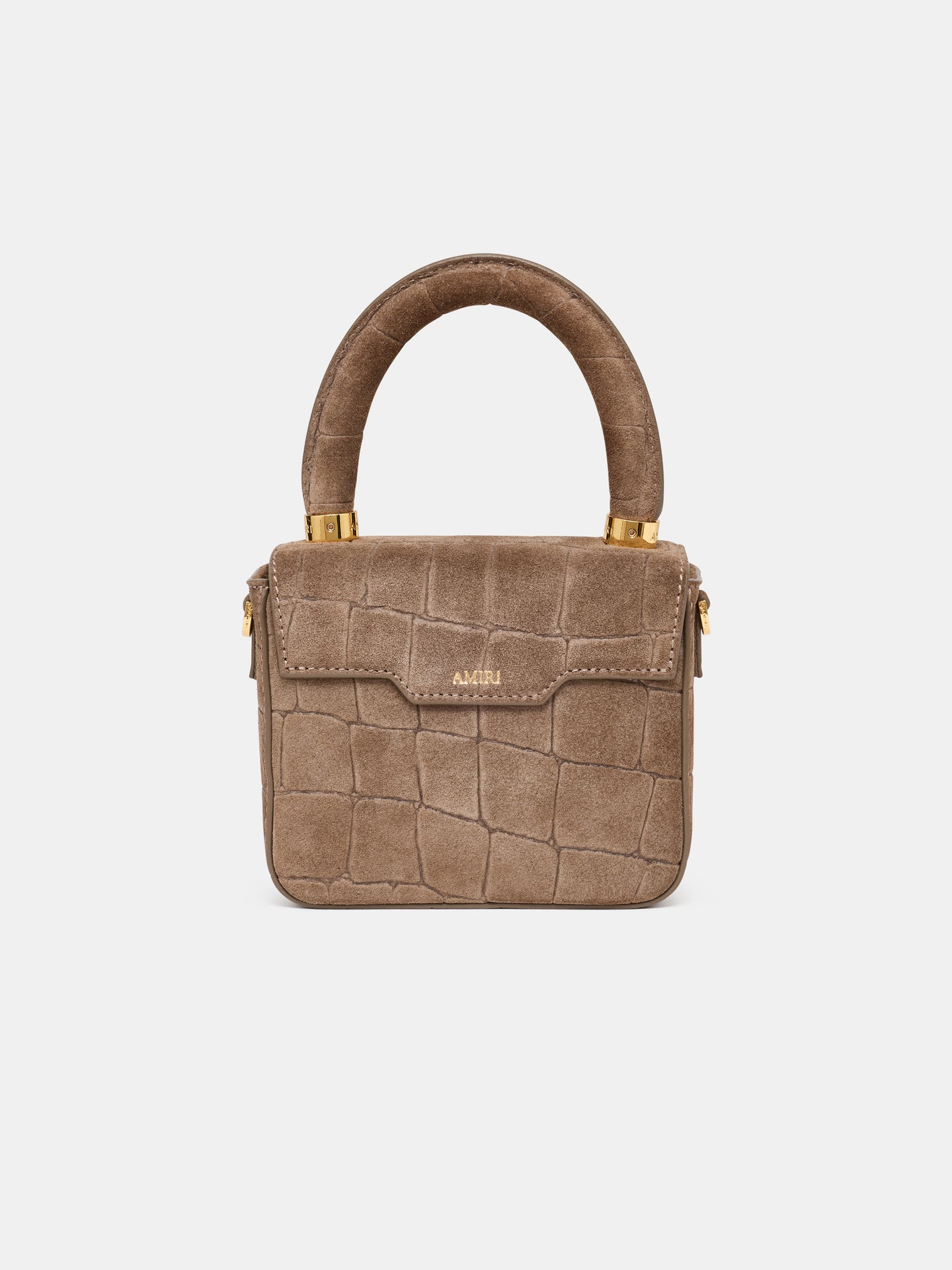 WOMEN - WOMEN'S CROC SUEDE MICRO MA BAG - Dark Brown
