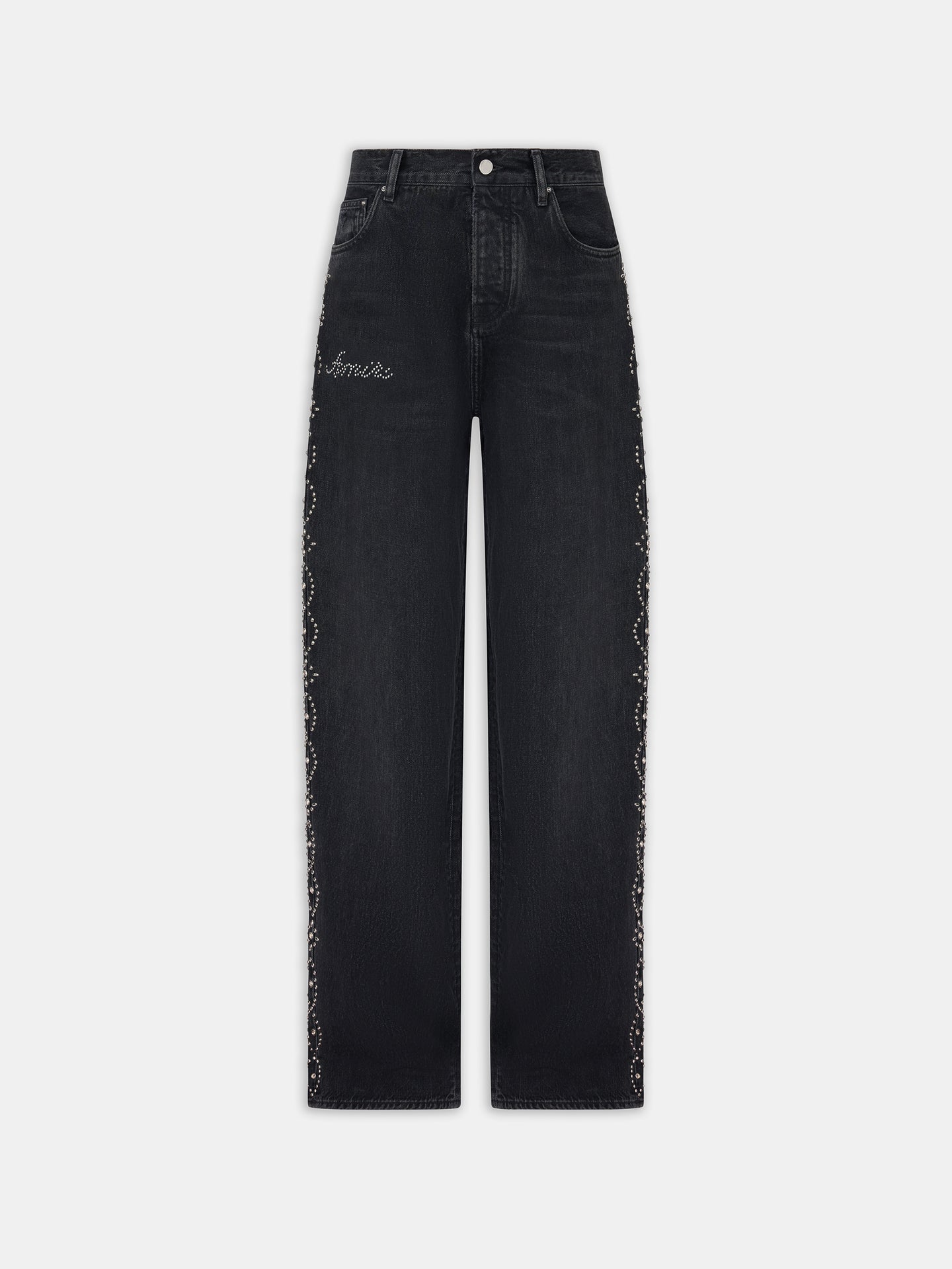 WOMEN - WOMEN'S STUD BAGGY JEAN - Retro Black
