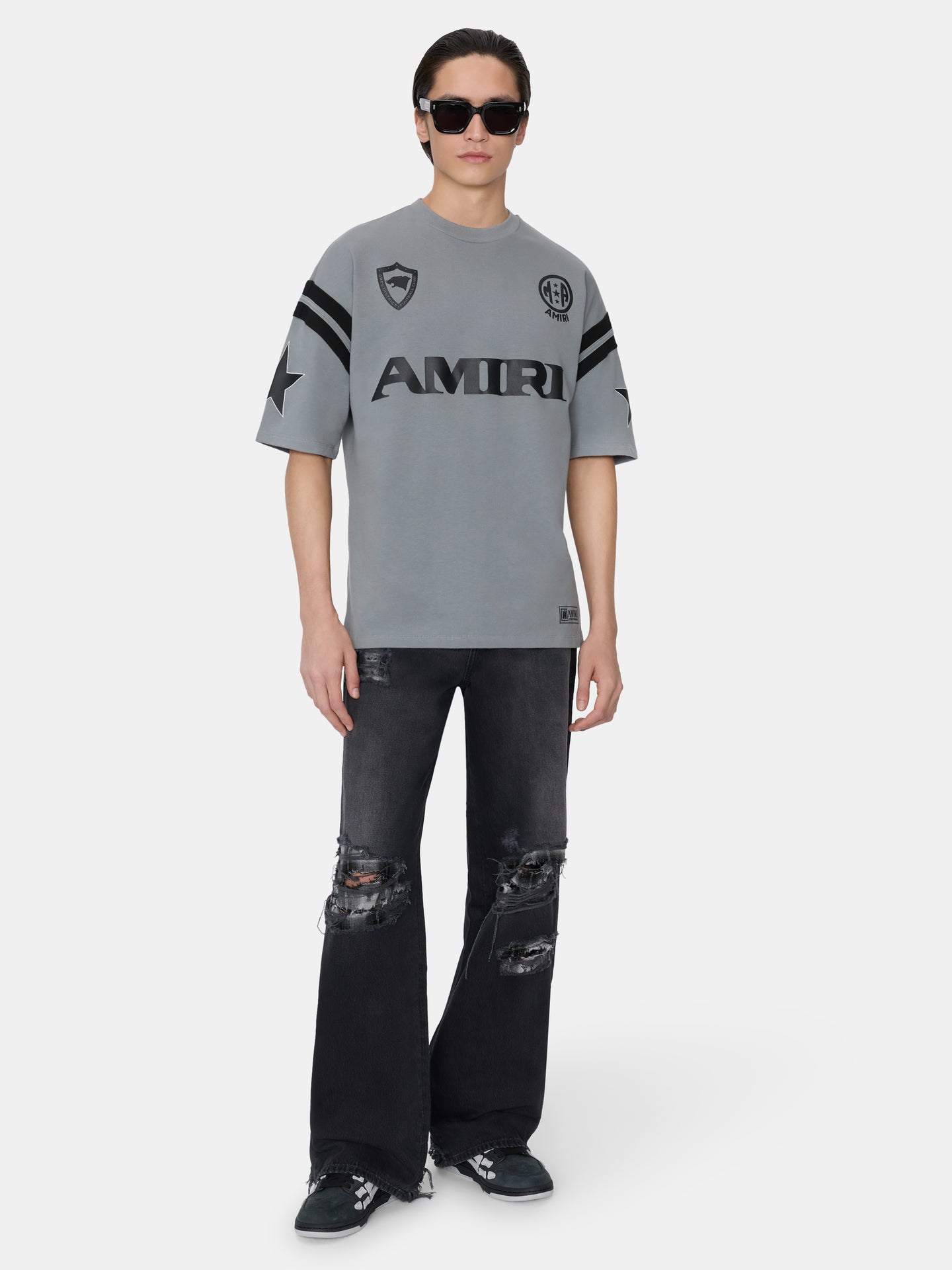 SKATE TEE AMIRI SPORT OVERSIZED TEE - STONE