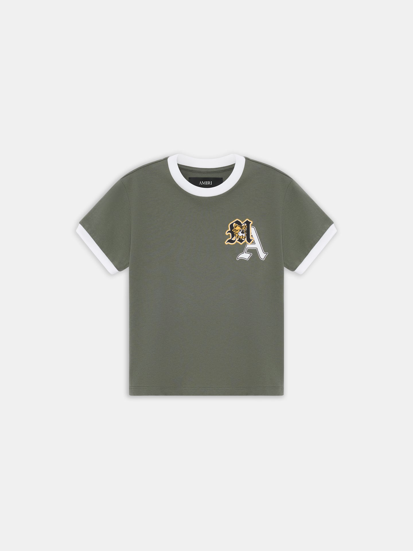 KIDS - KIDS' VARSITY PATCH RINGER TEE - Dark Sage