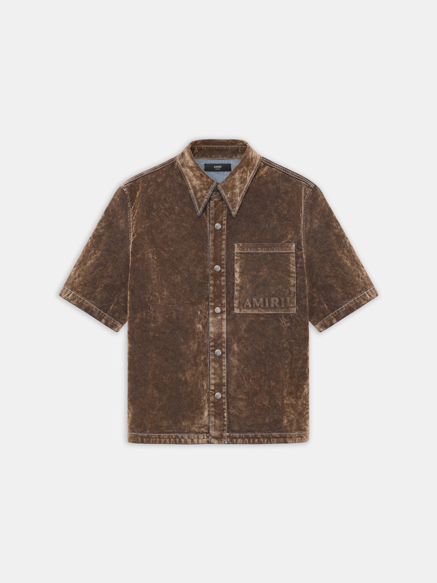 VELVET CAMP SHIRT - TAN