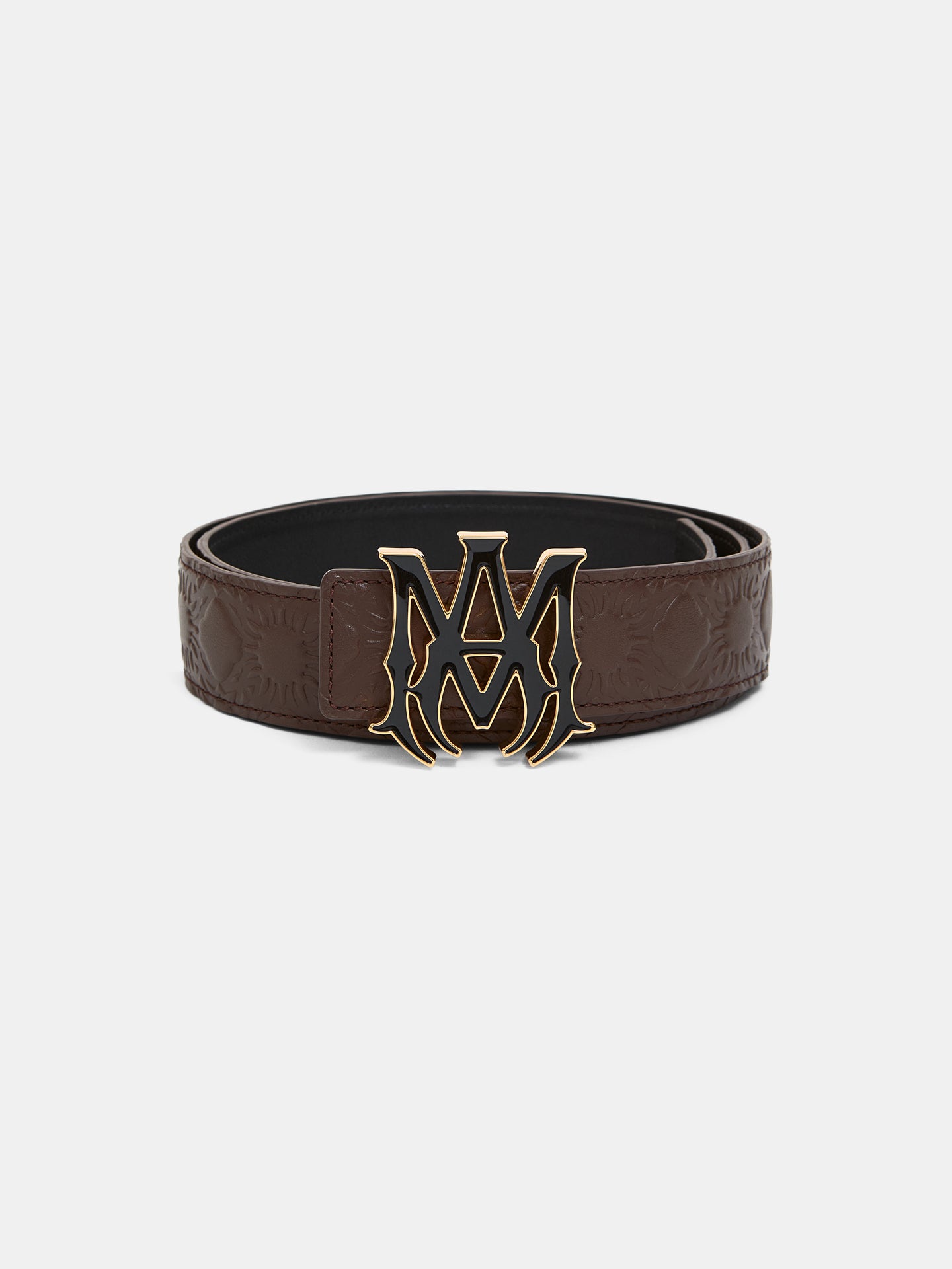 MA QUAD LEATHER 4CM BELT - Dark Brown